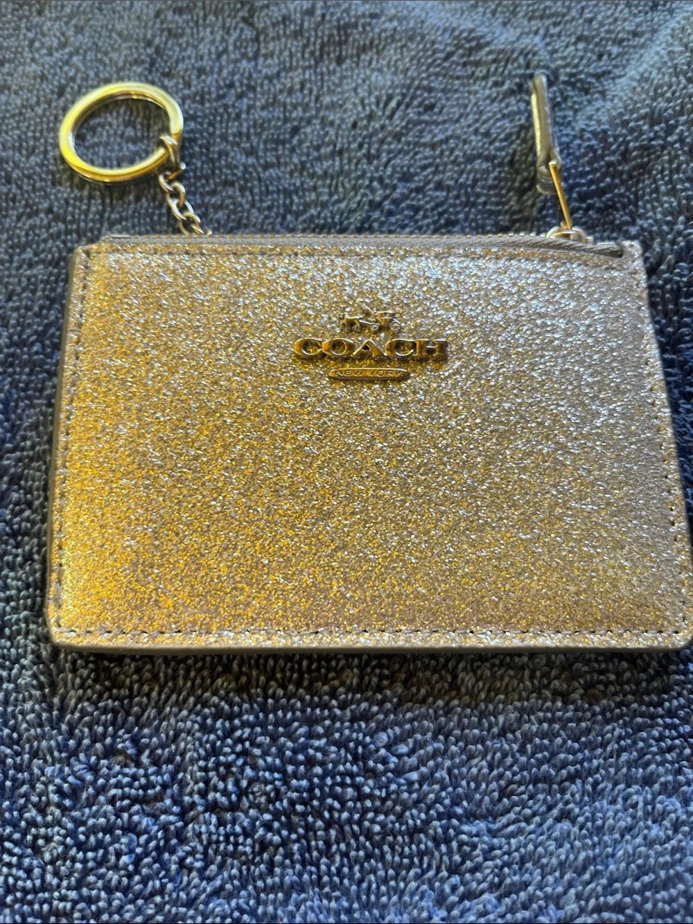 Metallic Gold Cardholder with Keyring